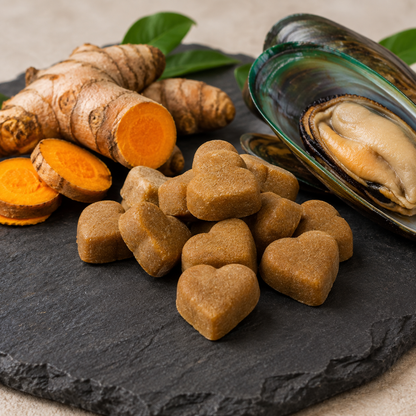 Limberpaw chews with turmeric and green-lipped mussel